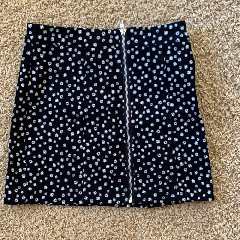 Black and white tight skirt